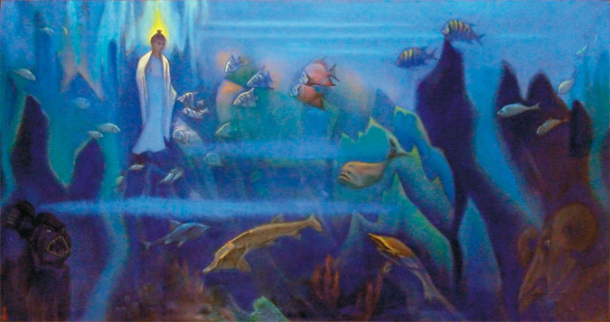 Картина Н.Рериха "Будда на дне океана"